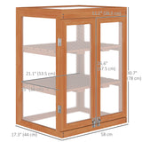 Wooden 2 Tier Cold Frame Greenhouse Polycarbonate Plant Grow House Portable Garden