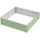4' x 4' x 1' Raised Garden Bed Galvanized Steel Planter Box for Vegetables