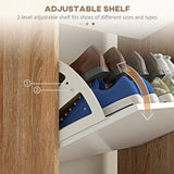 Slim Shoe Storage Cabinet with 3 Flip Drawers and Adjustable Shelves, Shoe Cabinet for 18-24 Pairs