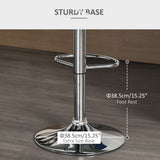 Ensemble de 2 tabourets de bar hauteur comptoir tabouret pivotant hauteur ajustable chaises de bar avec repose-pieds pour cuisine salle à manger maison bar