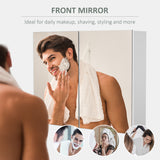Bathroom Mirror Cabinet, Wall-Mounted Storage Organizer with Double Doors, Adjustable Shelf