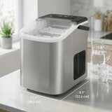 Portable Ice Maker Countertop, Self-Cleaning Ice Machine with 2 Bullet Ice Sizes