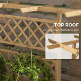 Wooden Planter with Trellis Privacy Screen, Raised Garden Bed to Grow Vegetables