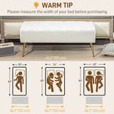 Banc de Chambre Rembourré Laine Agneau 44