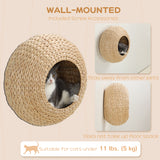 Tablette Murale Chat avec Coussin Lavable