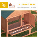 2 Tier Rabbit Hutch Outdoor Bunny House Guinea Pig Cage with Removable Tray