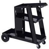 3 Tier Welding Cart Welder Trolley Garage Welding/Plasma Cutter Cart for Tanks Gas Bottles w/ Safety Chain