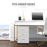 Mobile Filing Cabinet with Wheels, 3 Drawer File Cabinet with Lock and Keys for Home Office