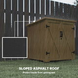 Wooden Outdoor Storage Cabinet, Garden Shed Potting Shed with Shelf and Double Doors