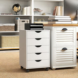 File Cabinet with 5 Drawer Wheels