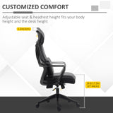 Office Chair High Back, Ergonomic Mesh Computer Chair Executive Task Chair with Massage Lumbar Support & Headrest Rocking