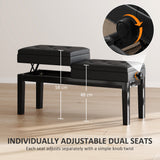 Banc de piano avec rangement, tabouret de piano réglable en hauteur, siège clavier capitonné PU cuir
