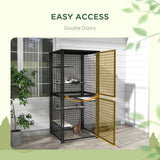 Cat Cage Multi-Level Catio Steel Outdoor Cat Enclosure w/ UV-and Water Resistant Cover, 5 Platforms