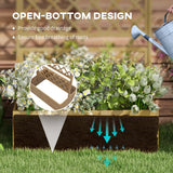 Wooden Planter with Trellis Privacy Screen, Raised Garden Bed to Grow Vegetables