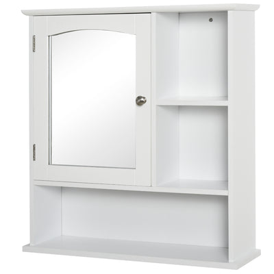 Wall-Mounted Medicine Cabinet, Bathroom Mirror Cabinet with Doors and Storage Shelves