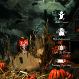 Halloween Animated Skeleton with Glowing LED Eyes