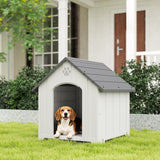Grand abri pour chien en plastique intérieur extérieur, 34,6