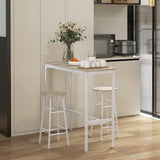 3-Piece Counter Height Bar Table and Chairs, Dining Table and Chairs Set for 2