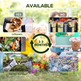 Composteur rotatif bac à compost 24 aérations jambes acier 17 gallons