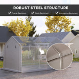 Heavy Duty Carport, 10 x 17 ft Portable Garage with Roll-up Zipper Door for Motorcycle Garden Storage