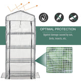 Portable Greenhouse Outdoor Hot House with 4 Tier Shelves, Steel Frame, 28