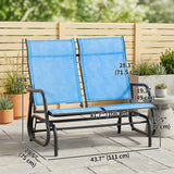 Outdoor Glider Bench, Patio Glider for 2 Persons