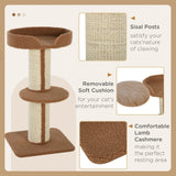 Arbre à chat tour de chat avec tapis sisal poteau à griffer lit pour chat, 18