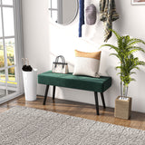 Banc de chambre tapissé de 99 cm, banc de bout de lit moderne avec pieds en acier