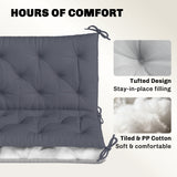 Porch Swing Cushion Garden Bench Cushion with Backrest, Non-Slip 3-Seater Soft Pad, 59.1