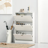 Shoe Cabinet with 3 Flip Drawers, Narrow Shoe Storage Cabinet, Holds 12 Pairs for Entryway