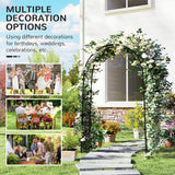 Steel Garden Arch, 7.5' Garden Arbor Trellis for Climbing Plants