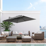 Parasol de patio cantilever 9 pi, inclinaison
