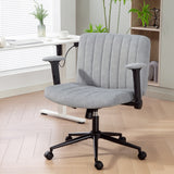 Criss Cross Chair with Flip-up Armrests, Wheels, Wide Office Chair with Adjustable Height