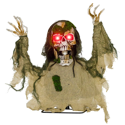 Halloween Animated Skeleton with Glowing LED Eyes