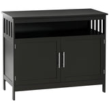Wooden Console Table with Open Shelf and 2 layers Cabinet Kitchen Furniture