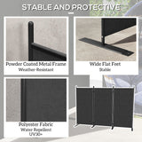 3 Panel Folding Outdoor Privacy Screen, 5.8FT Tall Room Divider with UV30+ Protection