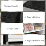 Upright Freezer, 3 Cu.Ft Mini Freezer with Reversible Single Door, Adjustable Thermostat for Home