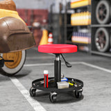 Rolling Garage Stool, 300 LBS Capacity Padded Mechanic Stool with 2.5