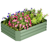 Galvanized Raised Garden Bed, 4' x 3' x 1' Outdoor Metal Planter Box