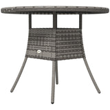 Table de salle à manger extérieure en rotin 27,5