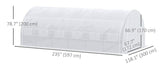 20'x10'x6.6' Tunnel Greenhouse with UV-Resistant Cover, Zippered Door and 12 Roll-up Windows