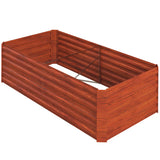 Galvanized Raised Garden Bed, Steel Outdoor Planters with Reinforced Rods, 71