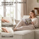 Modular U Shaped Couch, Sectional Sofa with Double Chaises and Spring Cushions