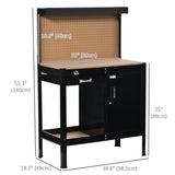 Multipurpose Tool Workbench for Garage, Garage Bench with Storage Drawer, Lockable Cabinet