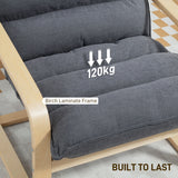 Fauteuil moderne en tissu bouleau, Chaise d'appoint avec jambe et bras courbes pour salon