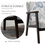 Fauteuil d'appoint Mid-Century Modern Fauteuil rétro en tissu avec accoudoirs en bois et rembourrage pour salon
