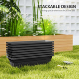 Pots de fleurs rectangulaires longs, Ensemble de 7 Boîtes de fenêtre 23 pouces Planteurs pour appui de fenêtre