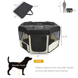 Parc pour animaux de compagnie souple 49,2 pouces parc pour chiens pliable extérieur avec sac