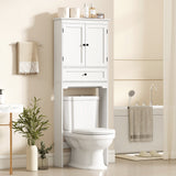 Over The Toilet Storage, Modern Bathroom Cabinet Over Toilet with Drawer, Cabinet and Adjustable Shelf