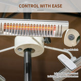 Electric Patio Heater with 3 Heating Panels and Ultra-low Glare